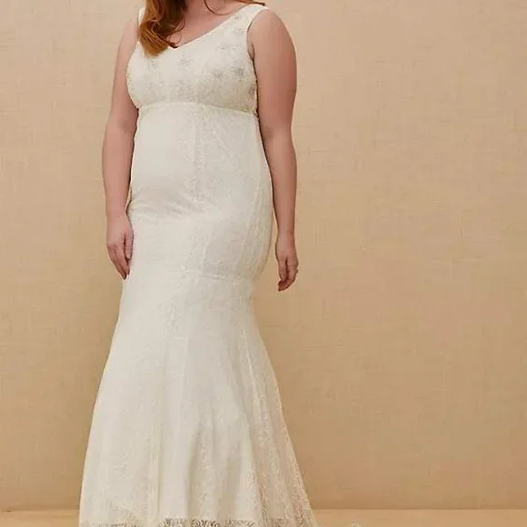 torrid | Dresses | Nwt Ivory Lace Beaded Sleeveless Mermaid Wedding Dress Size 22 | Poshmark torrid | Dresses | Nwt Ivory Lace Beaded Sleeveless Mermaid Wedding Dress Size 22 | Poshmark